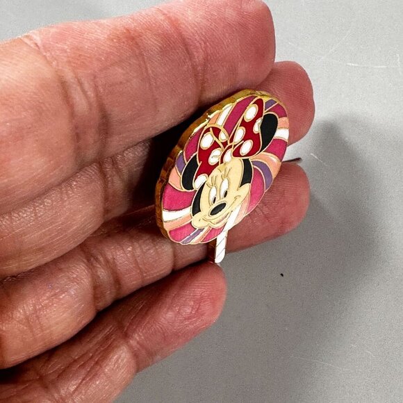 Disney Minnie Mouse Trading Pin Lollipop Swirl Brooch Jewelry Accessories Badge - Picture 6 of 8